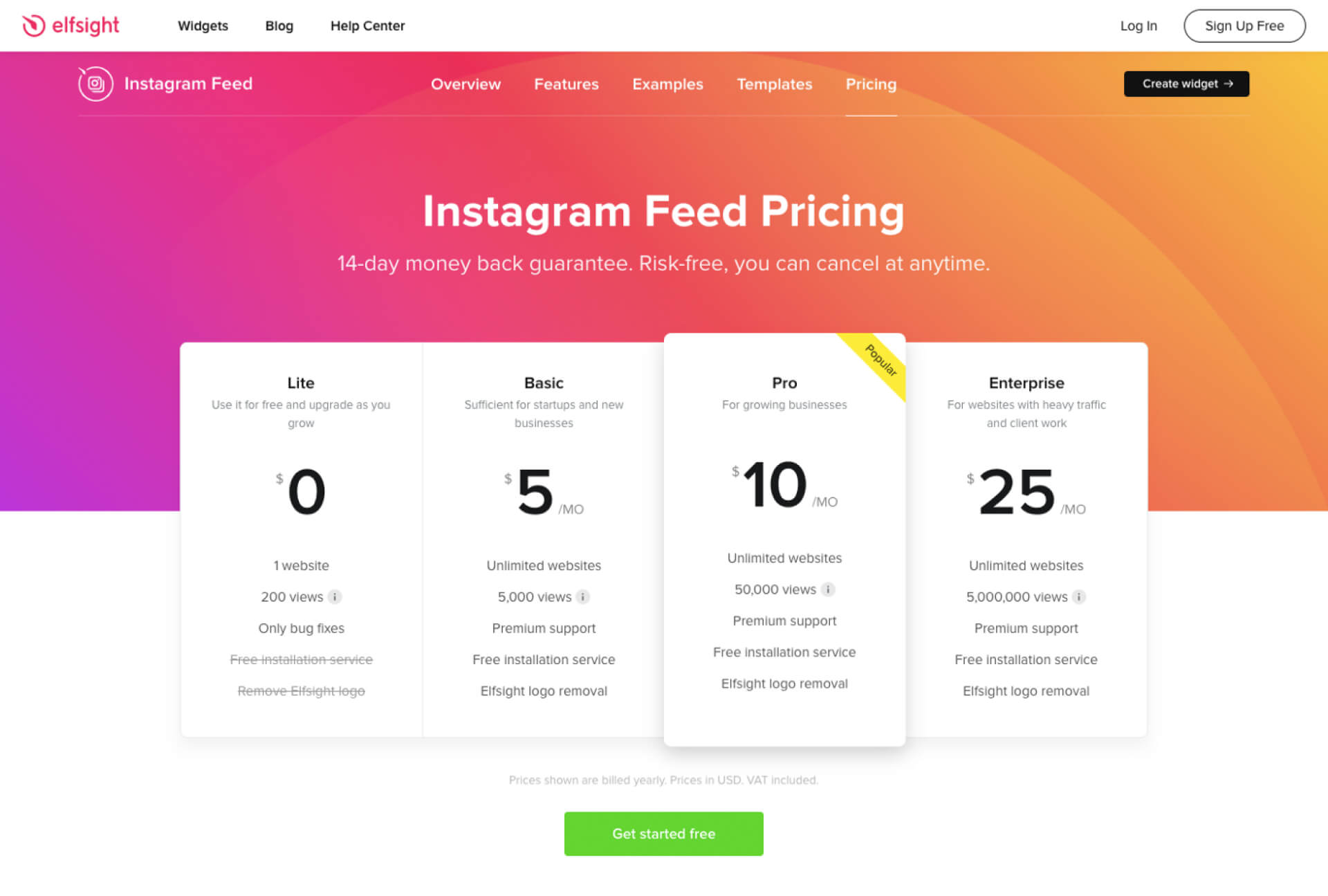 Instagram Feed — elfsight 免費和付費方案-IrvingLab 爾文實驗室