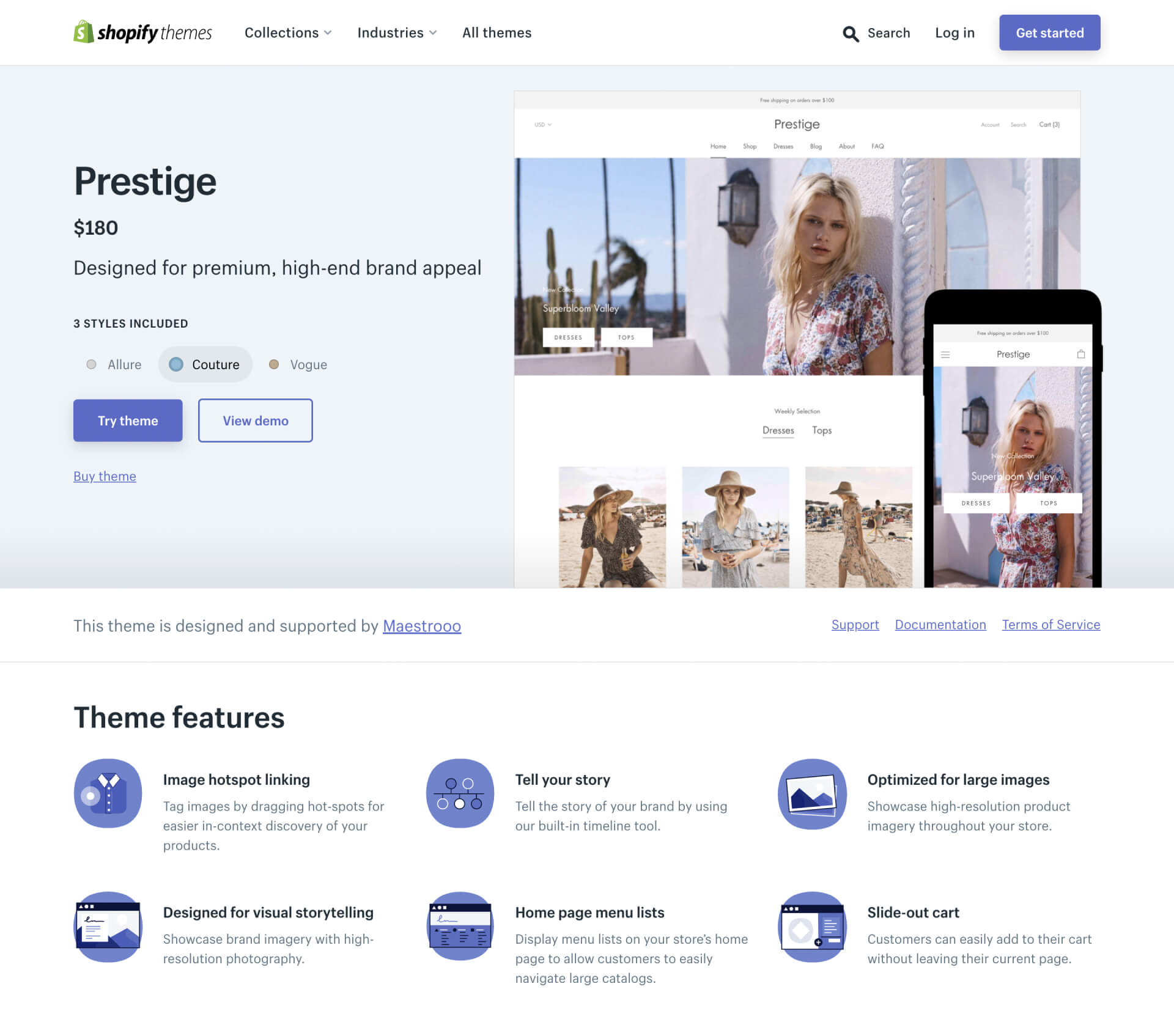 Prestige — Designed for premium, high-end brand appeal — Shopify Theme-IrvingLab 爾文實驗室